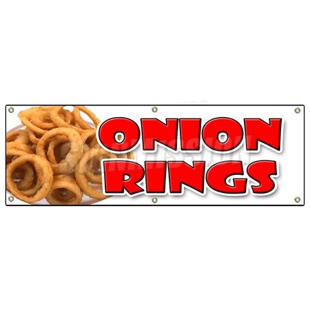 Signmission ONION RINGS BANNER SIGN deep fried vidalia sweet crispy ring french fries B-72 Onion Rings